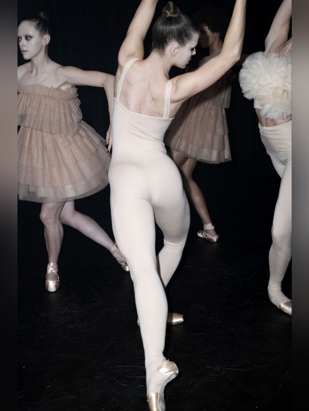 ZARA New York City Ballet Beige Full Length Leotard